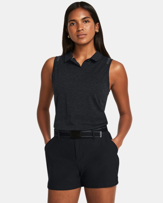 Women's Curry Splash Sleeveless Polo in Black image number 0